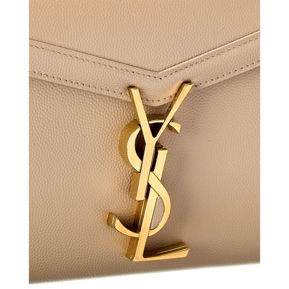 Saint Laurent Cassandra Leather Shoulder Bag, Beige - Picture 3 of 5